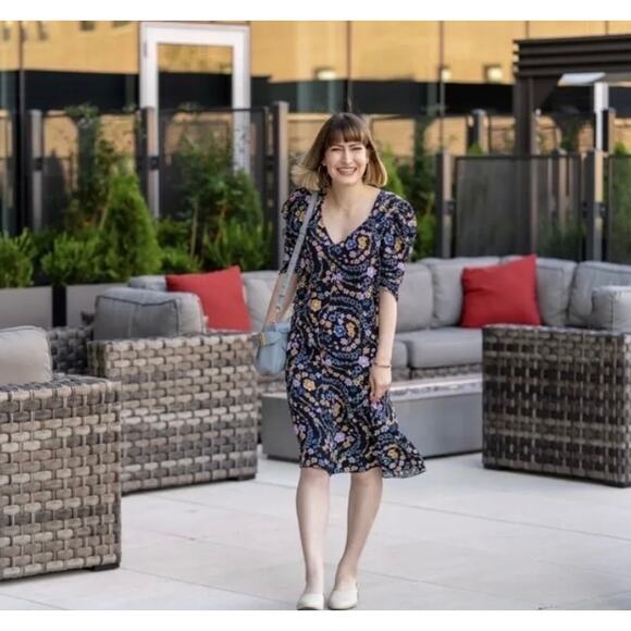 SEE BY CHLOE Floral Ribbon Print Summer V-Neck Dress‎ - Picture 5 of 16